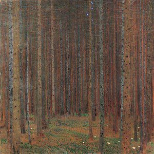 Dennenoerwoud door Gustav Klimt